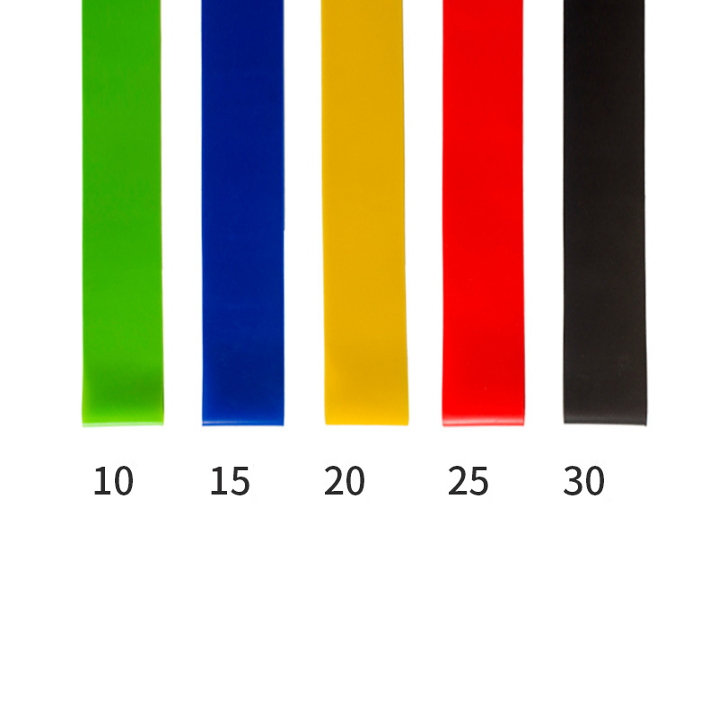 TPE elastiske treningsbånd med bæreveske - 5 stk