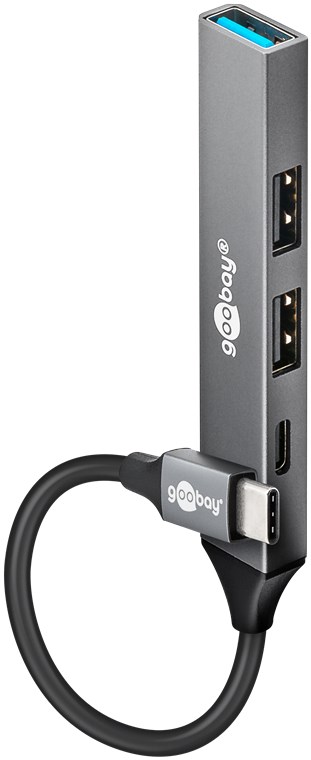 Slank USB-hub med 4 porter, USB-C™ til USB-C™/USB-A, 5 Gbit/s