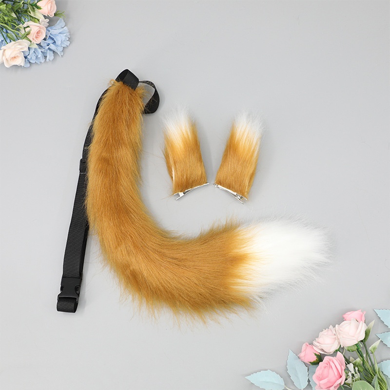 Fox Tail Plysj, kosete Fox Tail Cosplay-tilbehør Camel