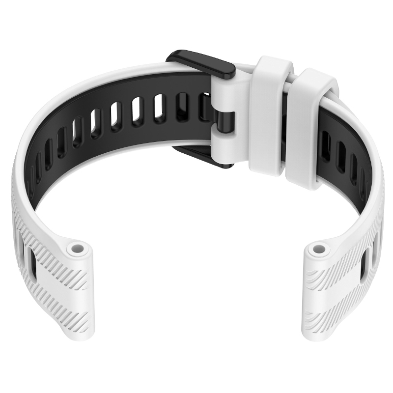Hvit og svart silikonreim for Garmin Forerunner 965