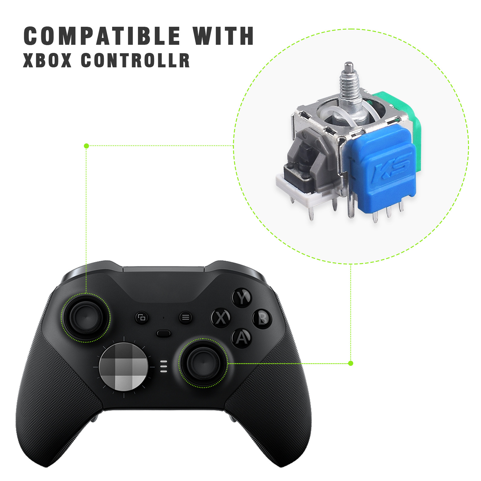 Xbox One Elite Controller TMR Joystick-erstatning - 2-pakning