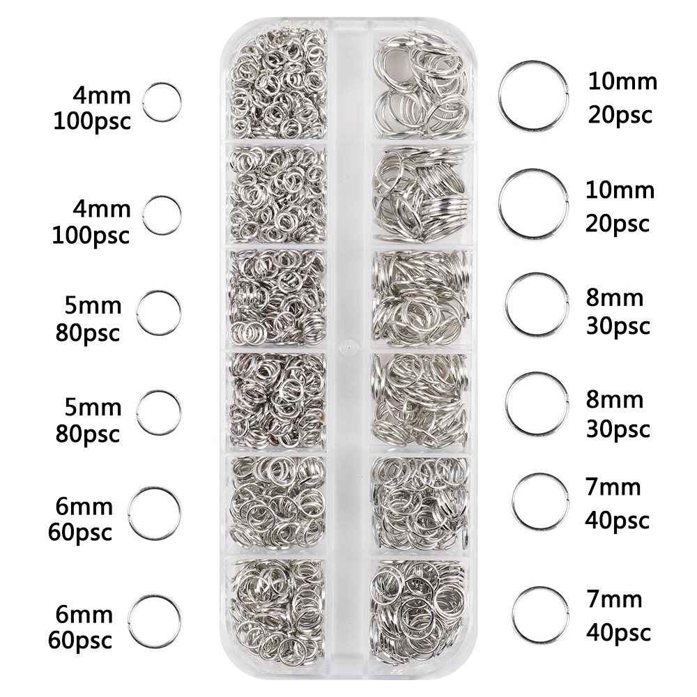 Silver Smyckestillbehör I Järn Med Hummerlås, Låda Med 17