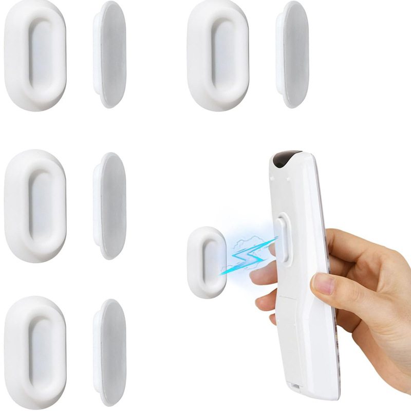 4-pack magnetisk fjärrkontrollhållare, silikon TV-fjärrkontrollorganisatör White