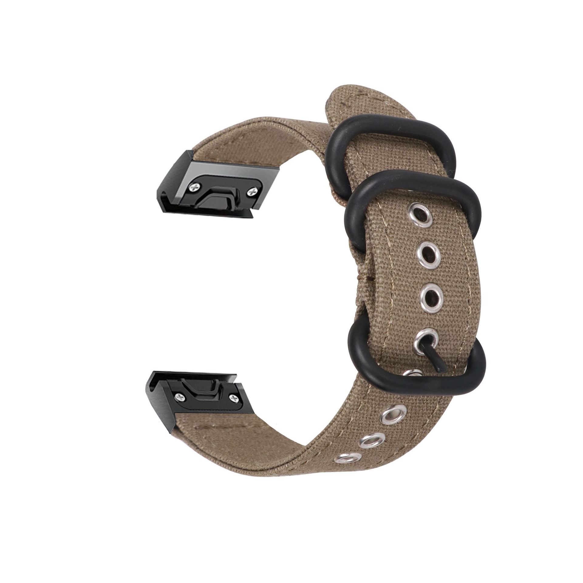 20mm Garmin Fenix hurtigutløser lerretsklokkereim for Fenix 7/6/5 Green