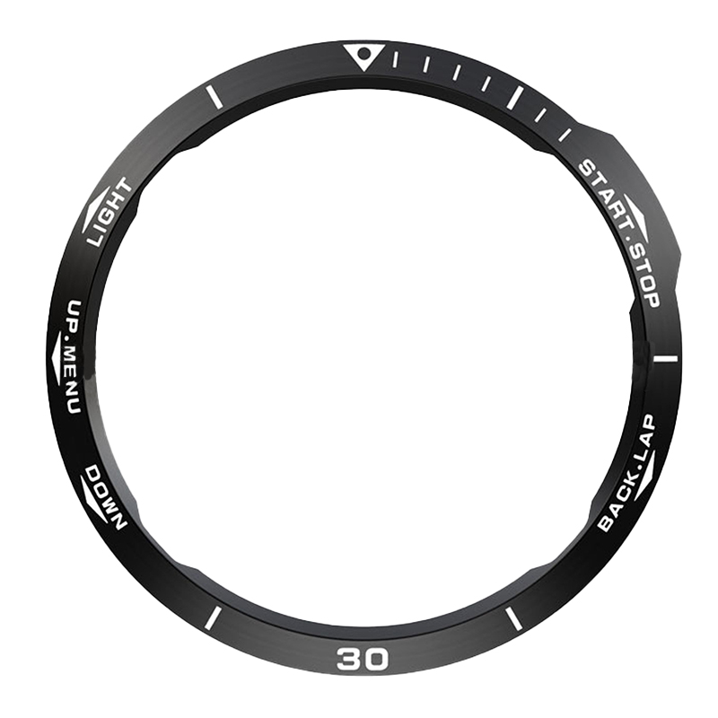 Stilig svart og hvit ramme for Garmin Fenix 6X-serien