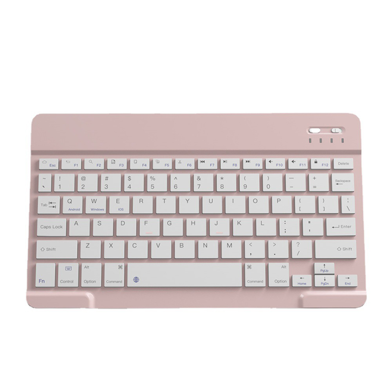 Trådlöst Bluetooth-tangentbord - 10-tums Uppladdningsbart Pink