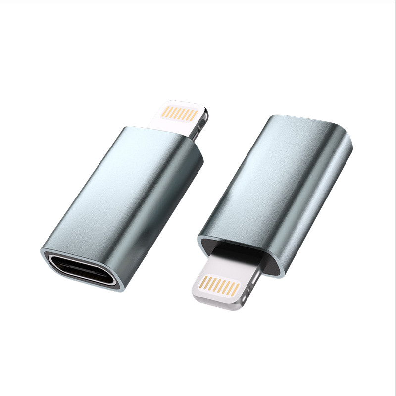 FA02 Lightning til Type-C Adapter - Grå, 27W Hurtiglading