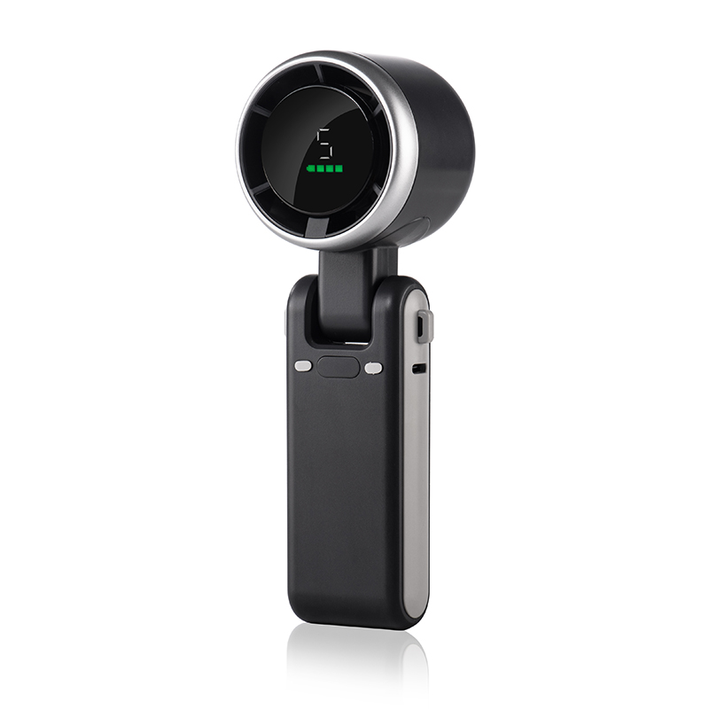 Vikbar fläkt: Portabel kyllösning DarkGrey