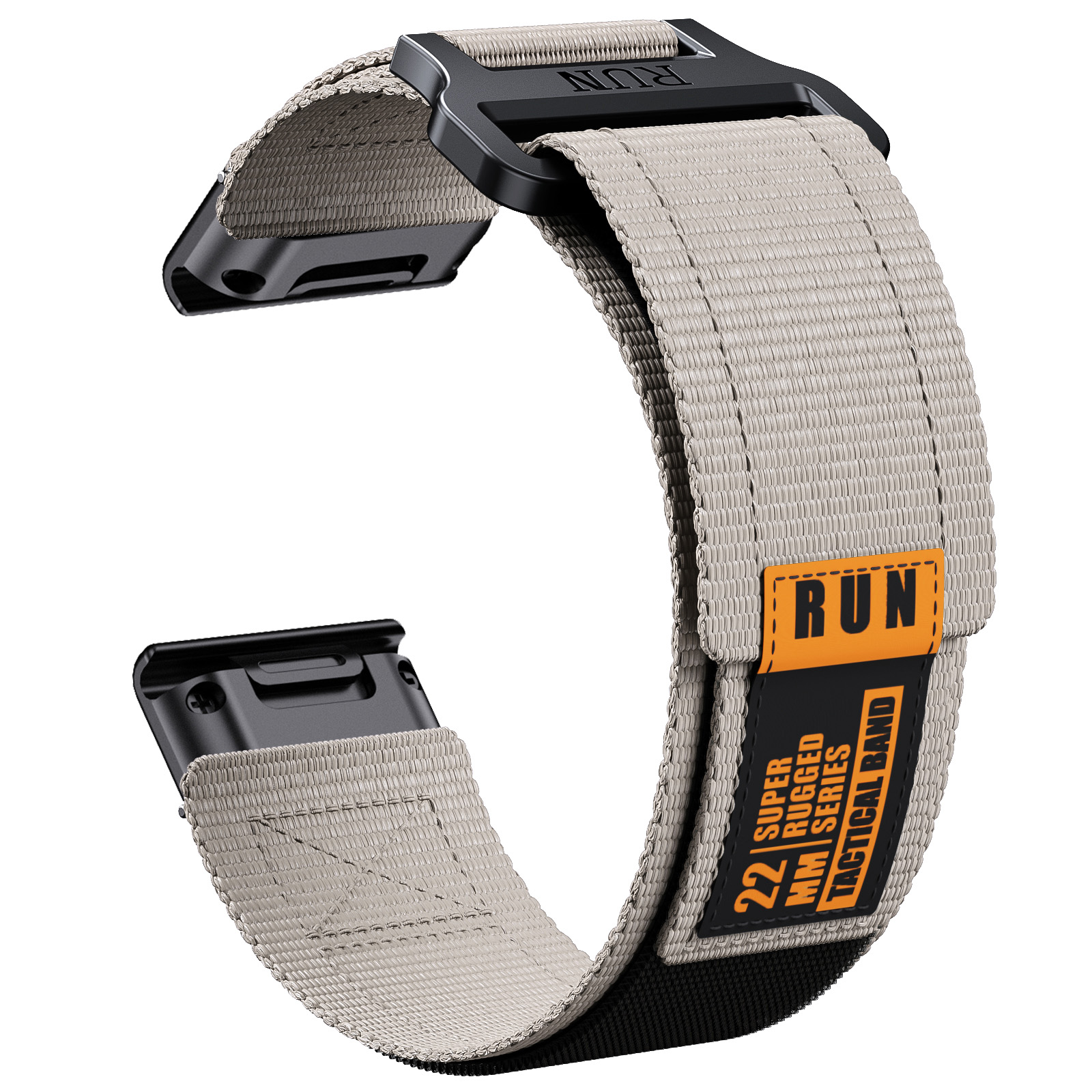 Garmin Fenix 8 nylonvevd reim Grey Orange 22 mm
