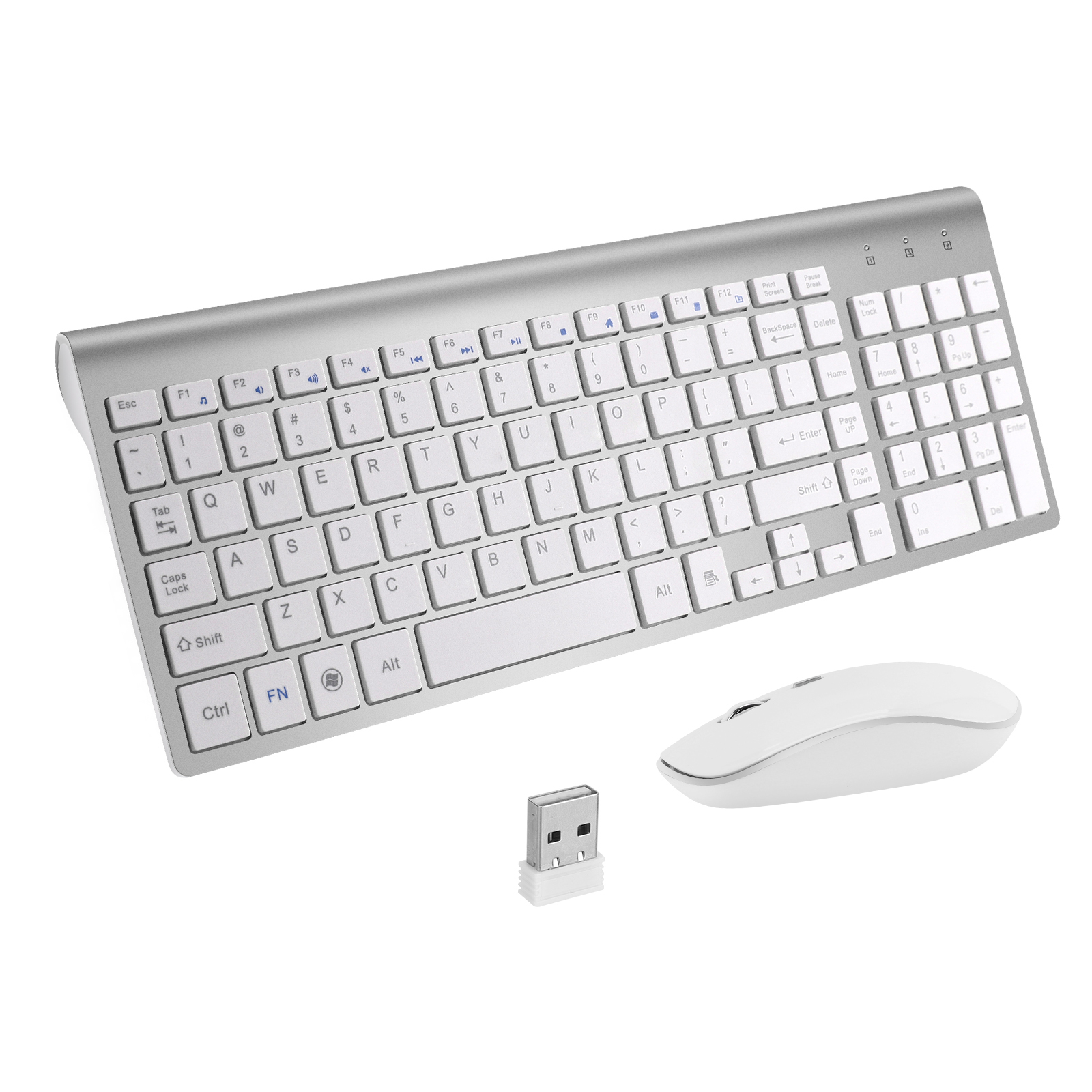 Trådlöst tangentbord och mus-combo Silver