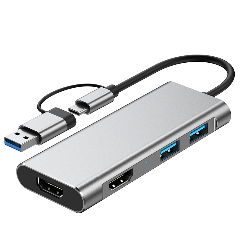 USB 3.0 & Type-C till Dual HDMI 1080P Dockningsstation