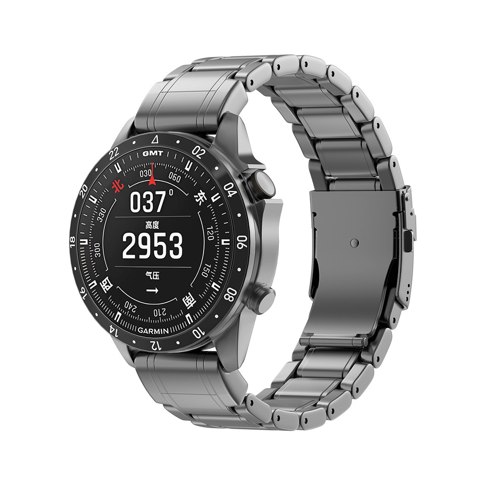 22 mm titanklokkerem til Garmin Fenix 8/7 - grå