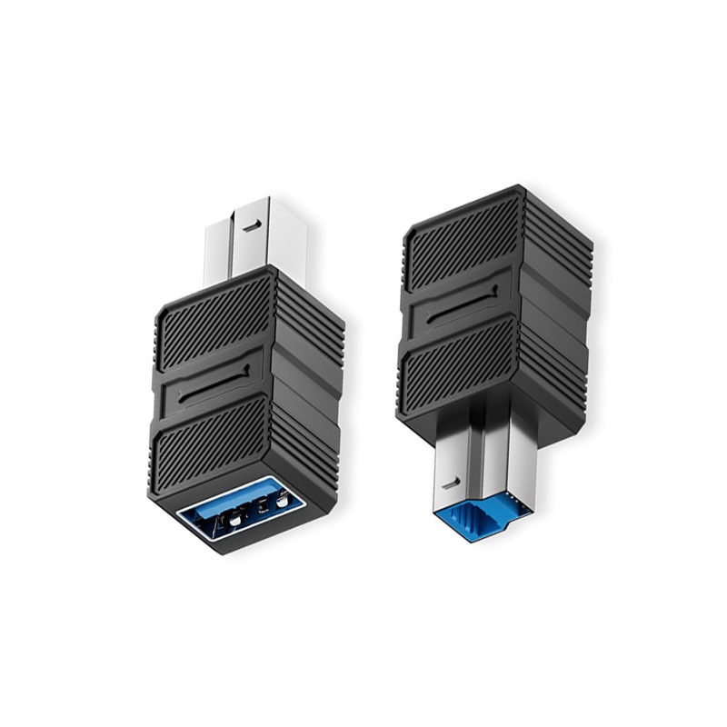 USB 3.0 B Hane till A Hona Adapter - Höghastighetsöverföring för Skrivare, Skannrar och Hårddiskar (2-pack)