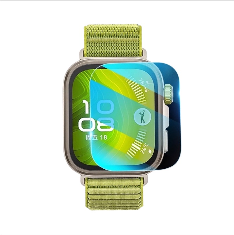 2-pack Kompatibel med Huawei Watch Fit 3 Skärmskydd i Härdat Glas - Klar och Hög Transparens