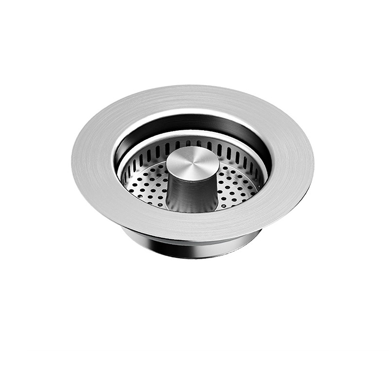 Vask Sil 304 Rustfritt Stål Med Kobberlokk Og Kobberstang, Kompatibel Med Kjøkkenvask, Badekar Og Oppvaskkum Filterkurv