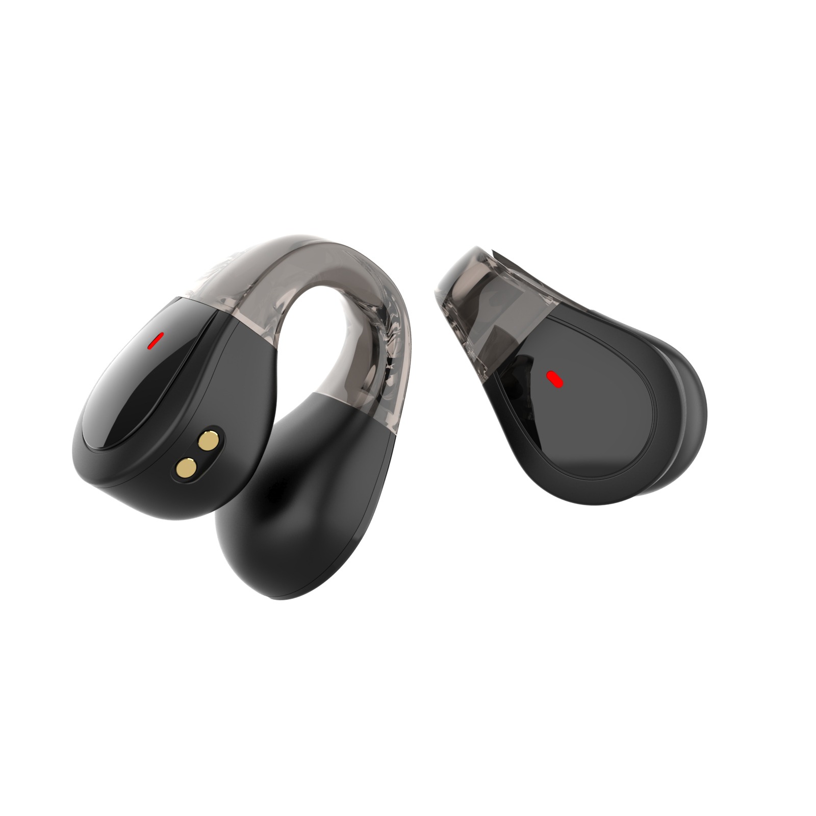 Trådlösa Bluetooth 5.4 Öronsnäckor med Öronklämma - Handsfree Samtal och Musik, Kompatibelt med Smartphones Black