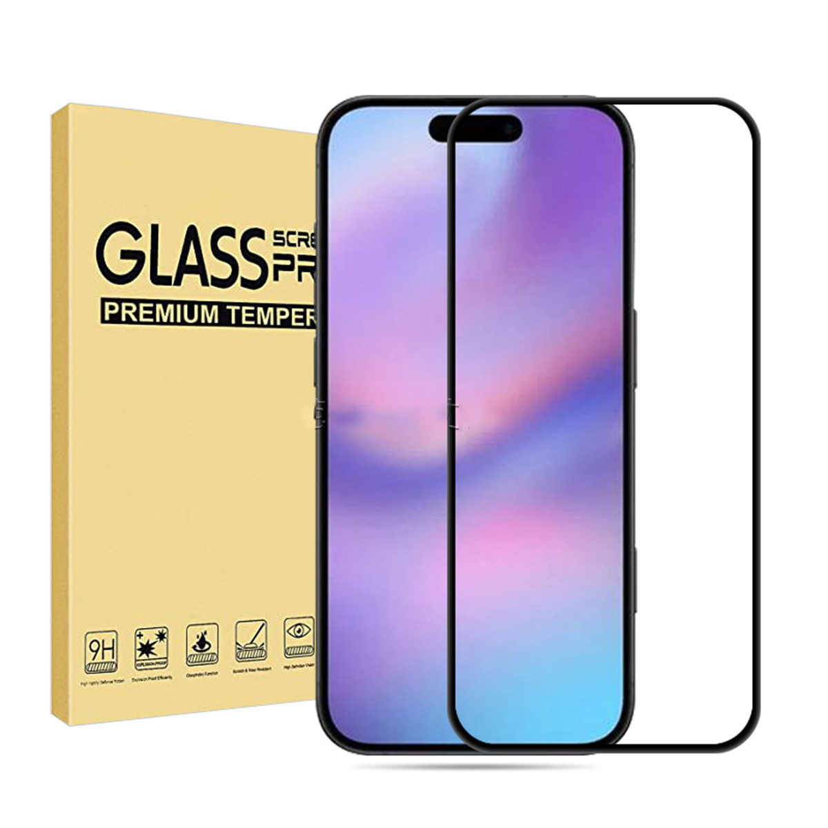 2-pack Premium Härdat Glas Skärmskydd för iPhone 17 - Hög Klarhet, Anti-Fingeravtryck, Arc Edge Design