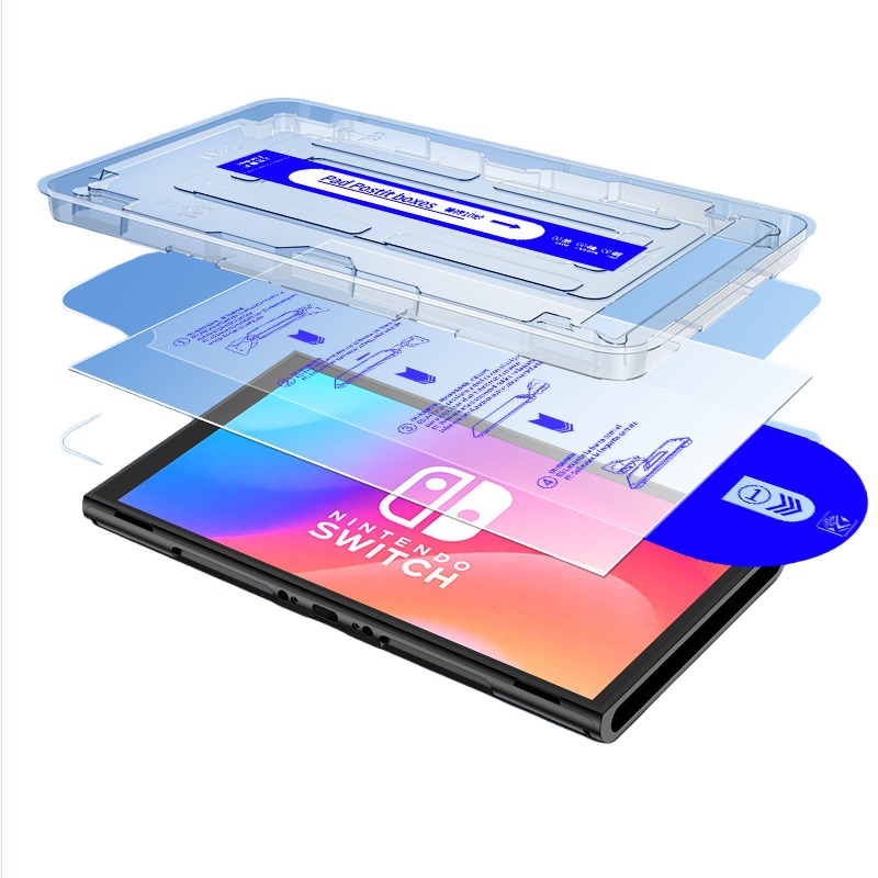 HD Härdat Glasskärmskydd för Nintendo Switch 2 med Automatisk Dammborttagning