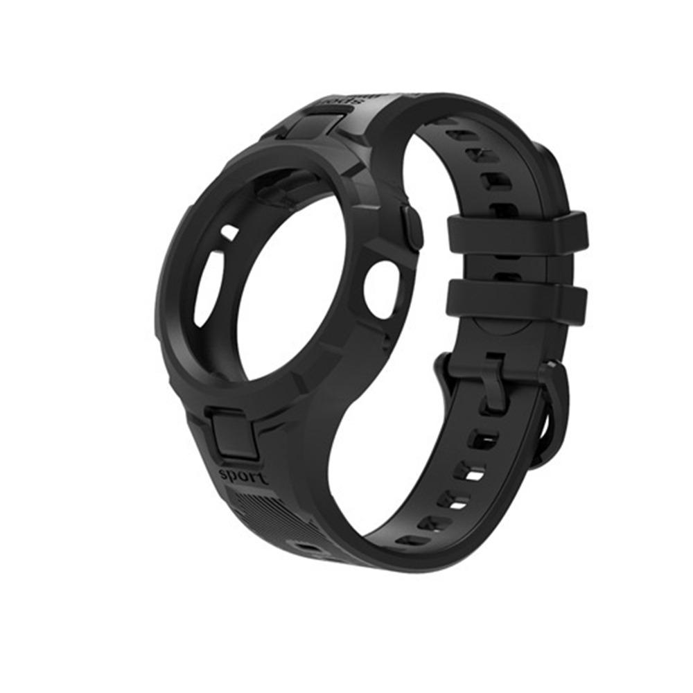 TPU Sport Band Kompatibelt med Google Pixel Watch 2 / Google Pixel Watch med Integrert Deksel Black