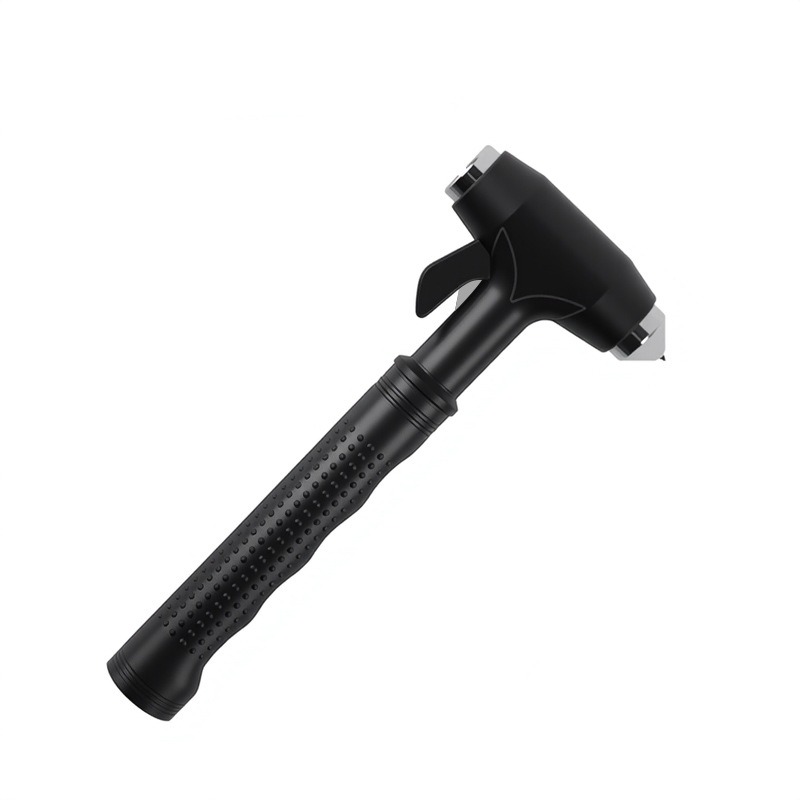 Bil Sikkerhet Hammer med Wolfram Stål Spiss - Nødutgang Verktøy Black