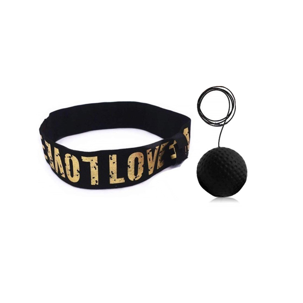 Hodebåndboksing - reflekterende ball med hodebånd - svart Black M