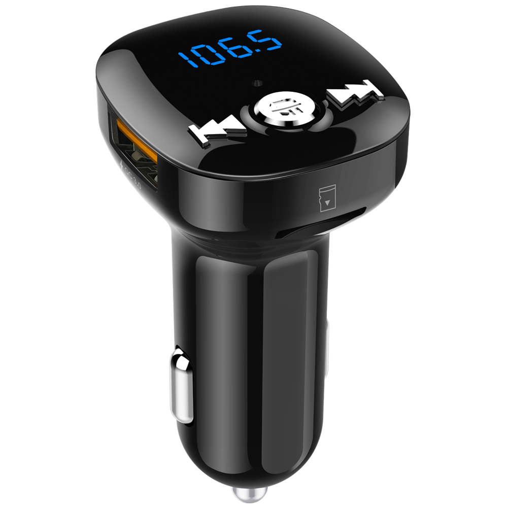 FM-sändare för bilen - Bluetooth-adapter med QC3.0 billaddare