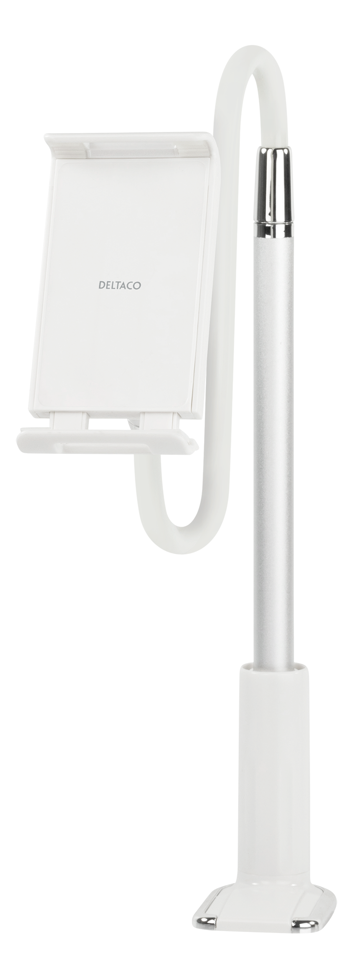 Stand for phones/tablets, fixed/flex arm, desk clamp mount