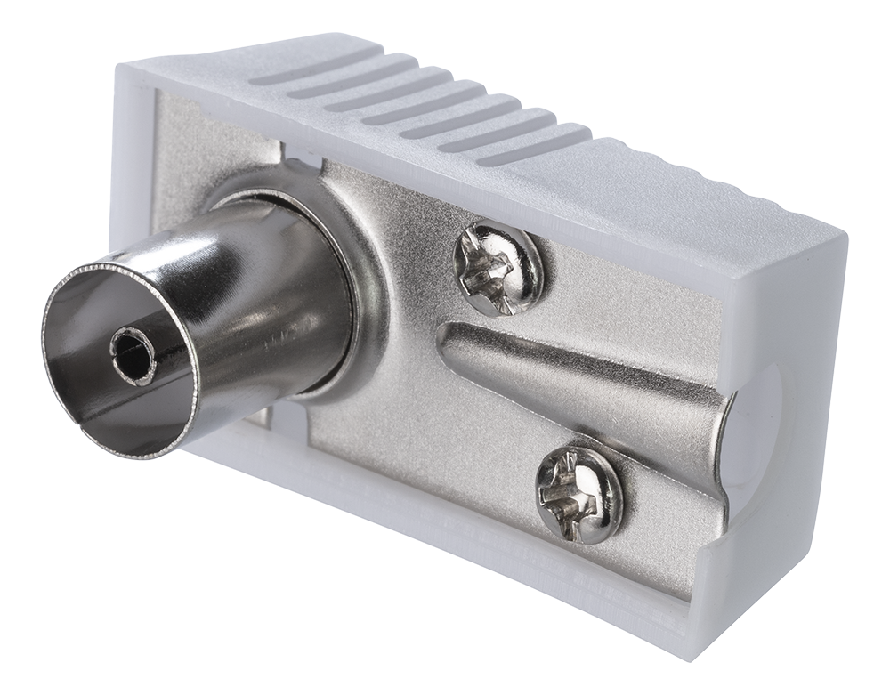 Antenna connector, 9.5mm fe, angled, gold connectors