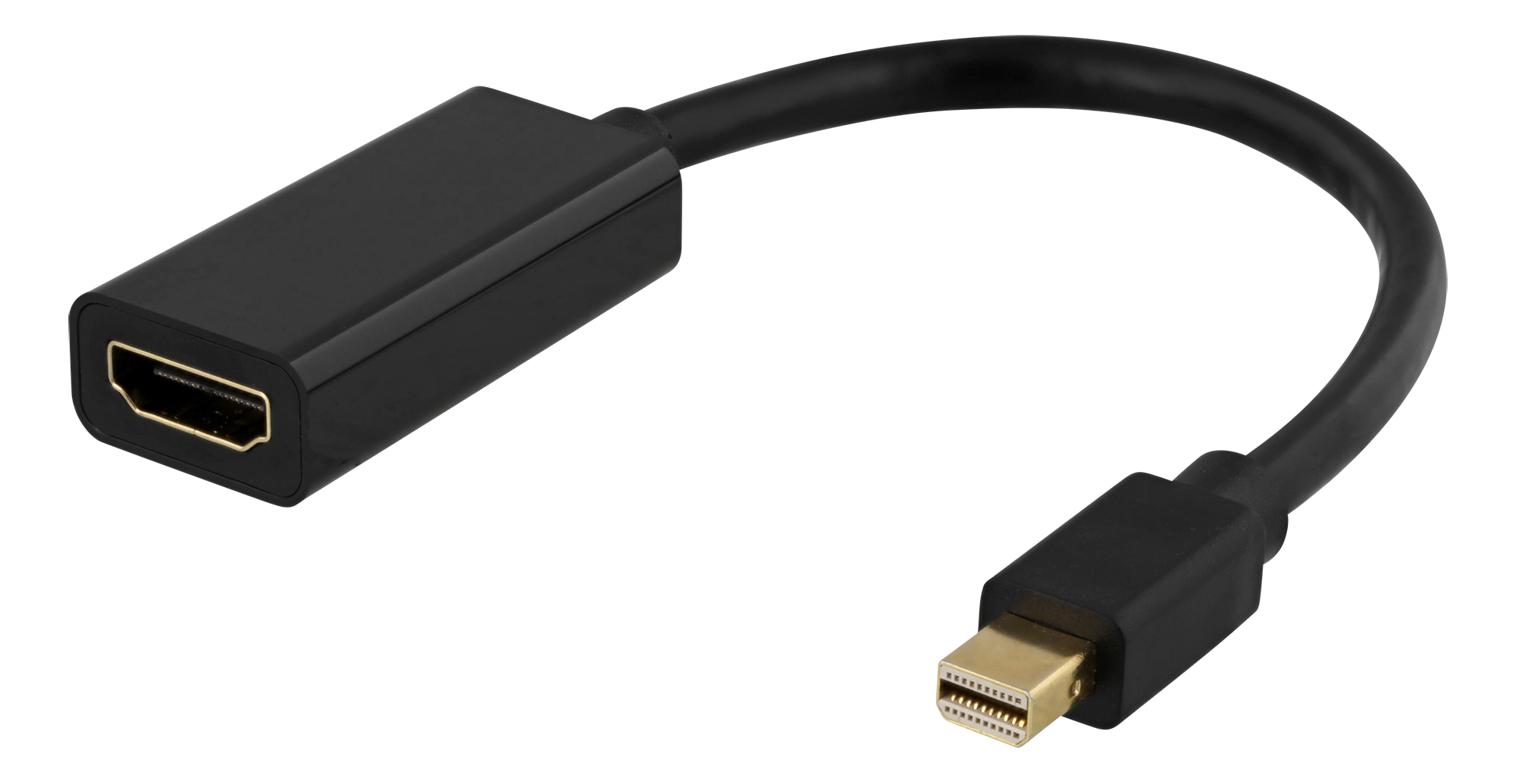 Mini DisplayPort to HDMI adapter, 4K 60Hz, 0.2m, black
