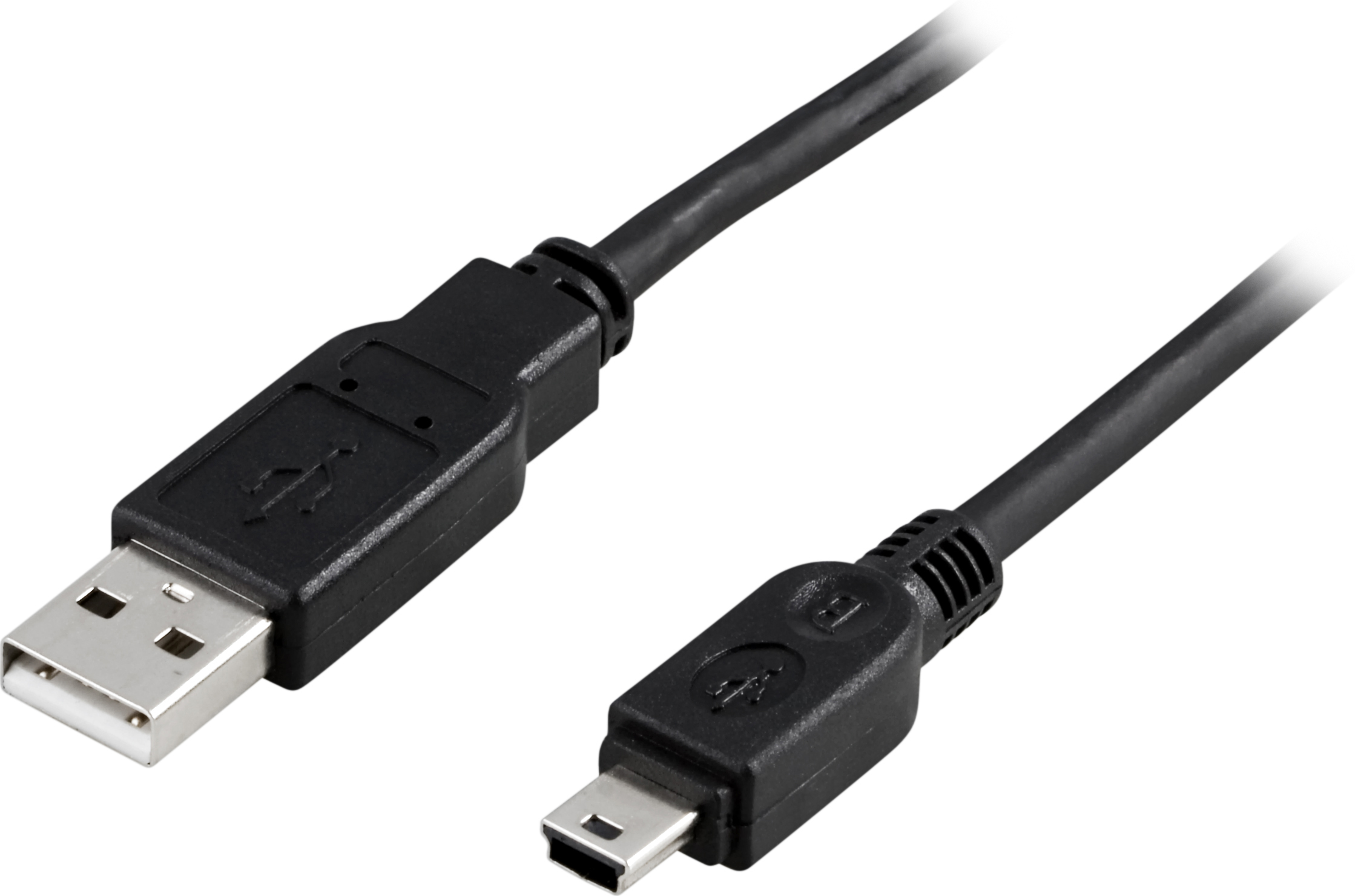 USB 2.0 cable Type A Male, Type Mini B Male 3m, black