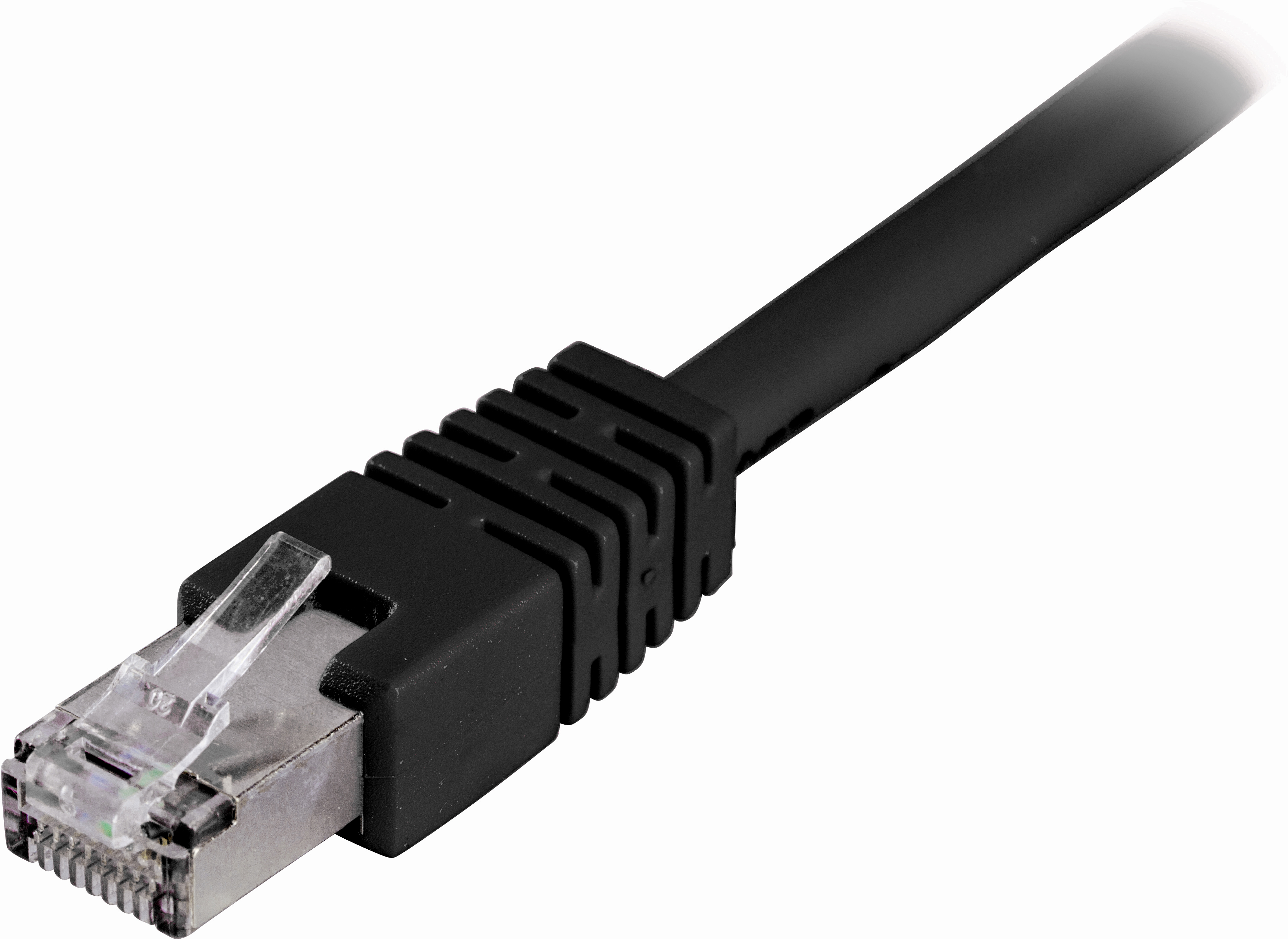 F/UTP Cat6 patch cable, LSZH, 0.75m, black