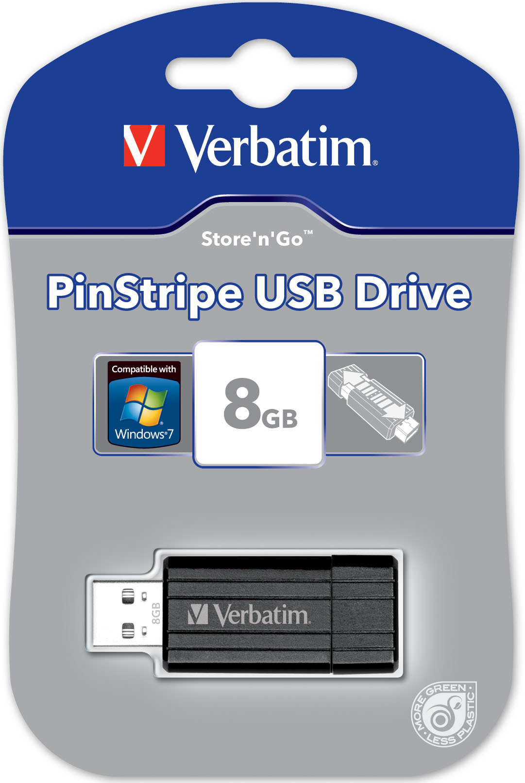 USB 2.0 memory Store'N'Go 8GB  PinStripe extendable USB
