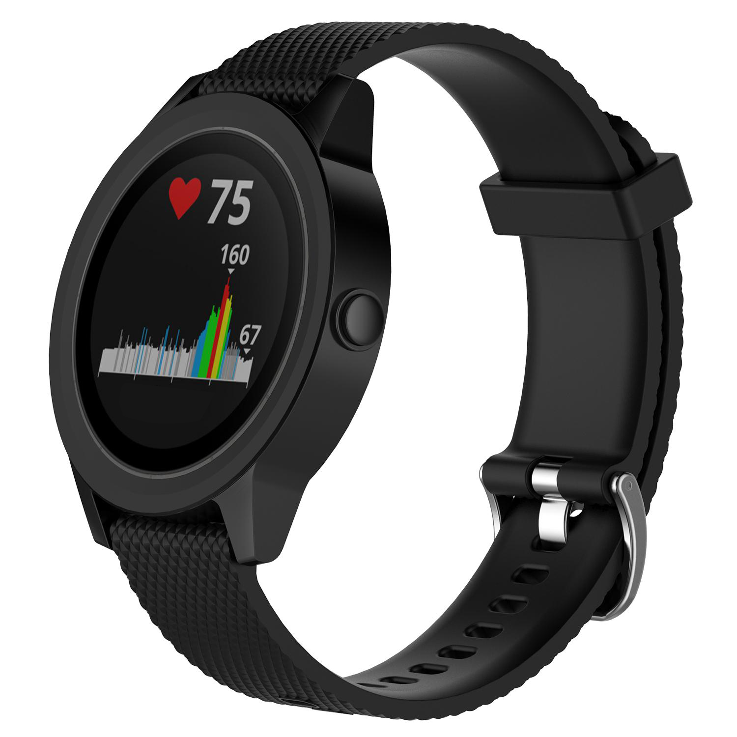 Klokkereim Garmin VivoActive 3 / Move / Forerunner (20 mm) TPU Svart