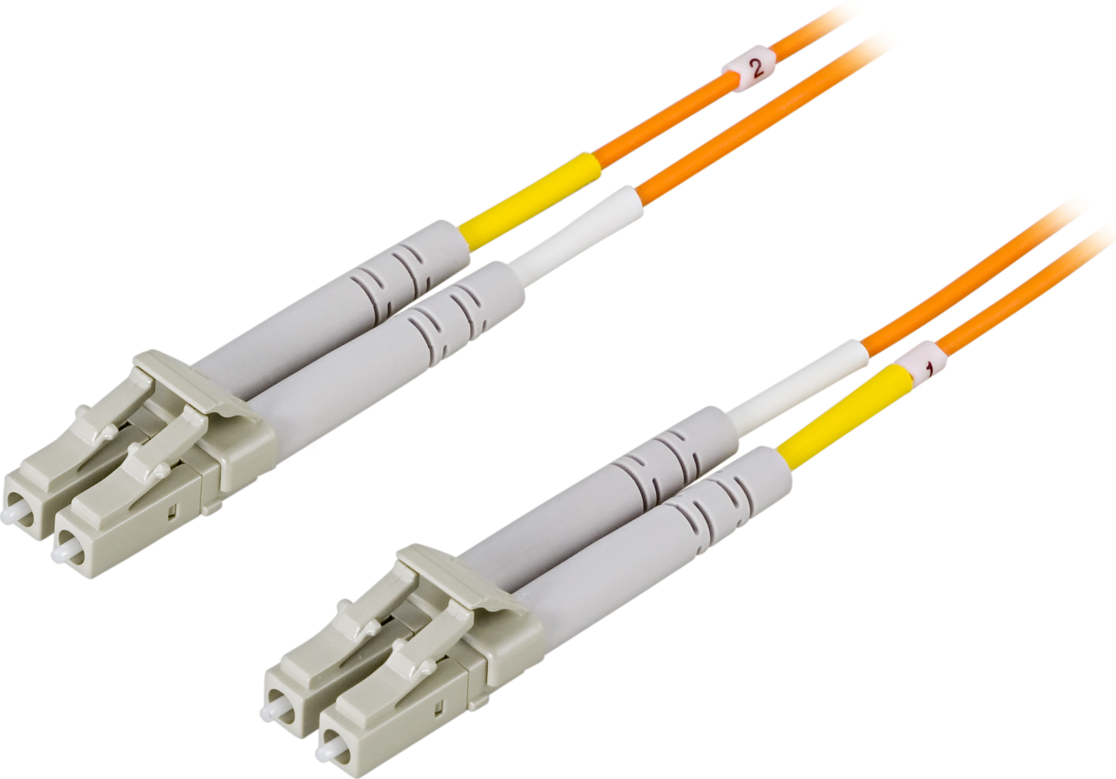 OM1 Fiber cable, LC - LC, duplex, UPC, 62,5/125, 20m, orange