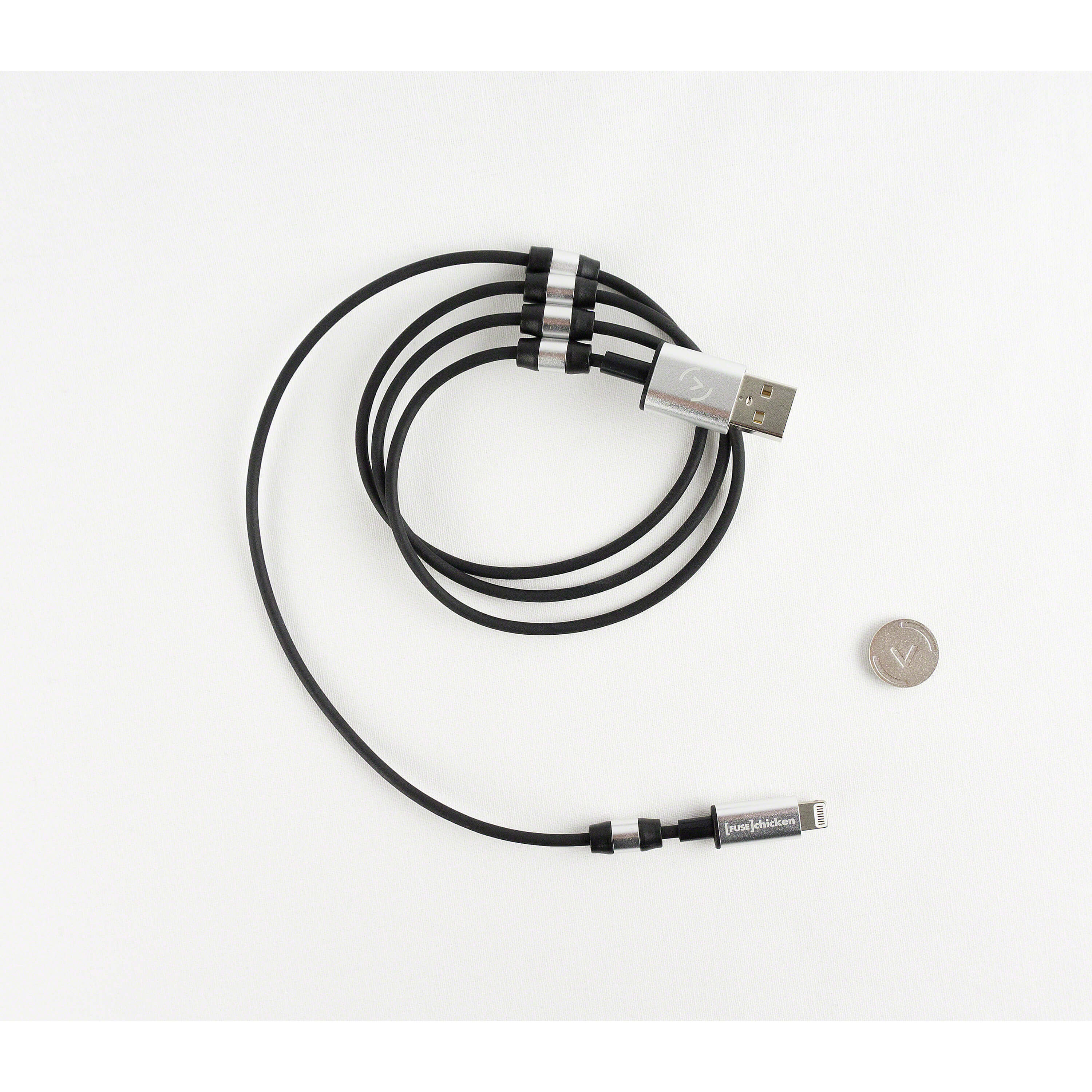 Synkkabel Lightning RIVET 1m 4xMagnetcips