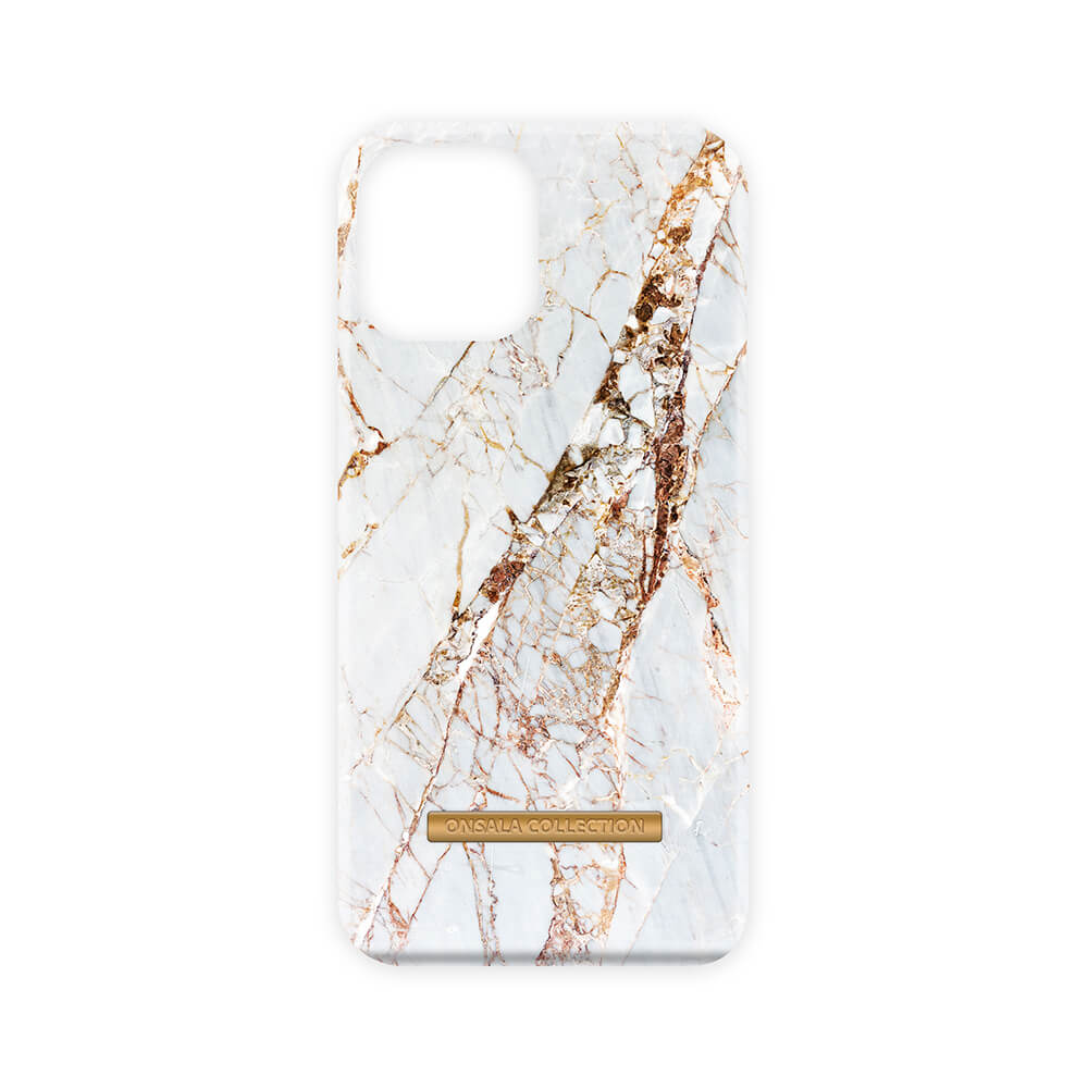 Mobilskal Soft White Rhino Marble - iPhone 12 / 12 Pro