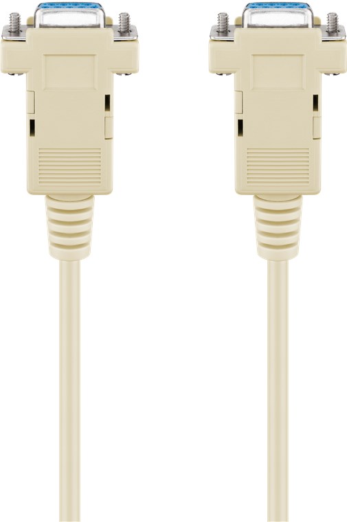 D-SUB-kabel med 9 stift, uttag/uttag, seriell 1:1