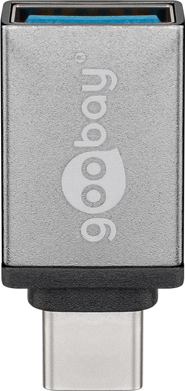 USB-C™/USB A OTG Superspeed Adapter for tilkobling 3.0 ladekabler, grå