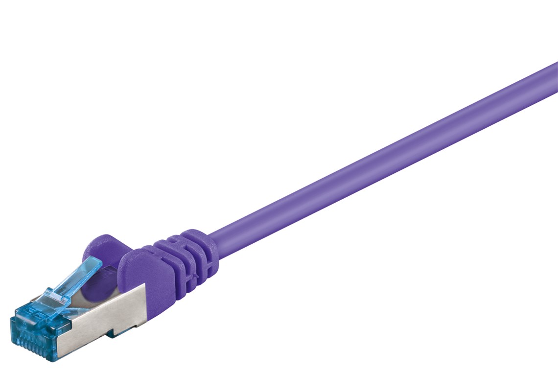 Patchkabel CAT 6A, S/FTP (PiMF), violett, 0,5 m