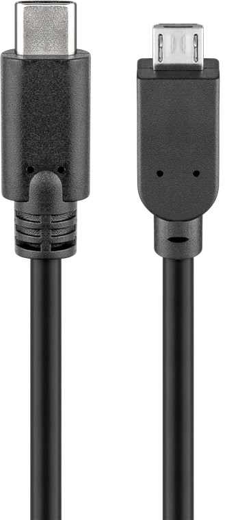 USB-C™ till Micro-B-kabel, OTG, 0,6 m, svart