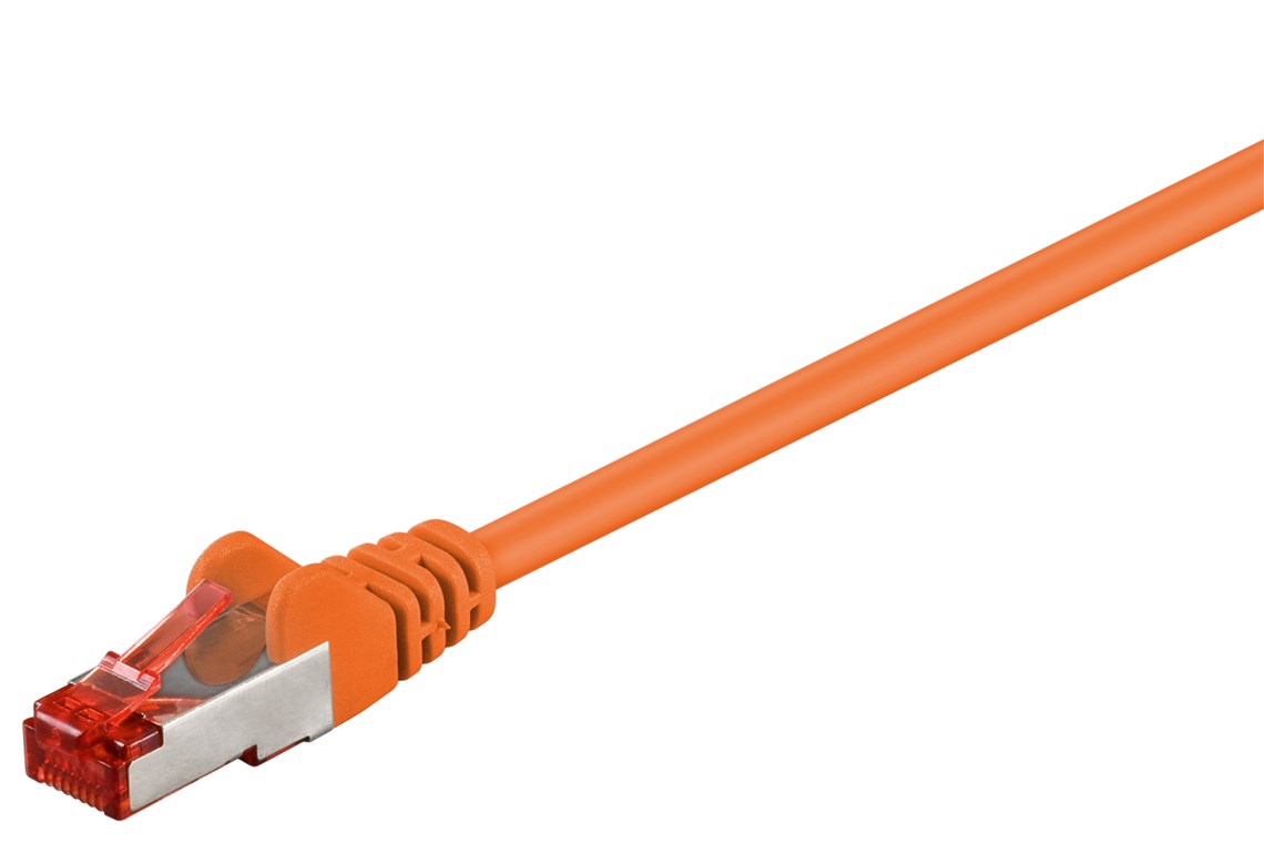 Patchkabel CAT 6, S/FTP (PiMF), orange, 0,5 m