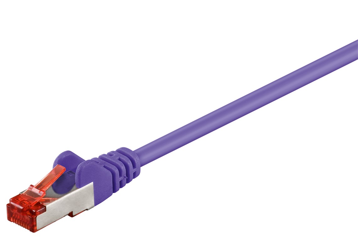 Patchkabel CAT 6, S/FTP (PiMF), violett, 0,25 m