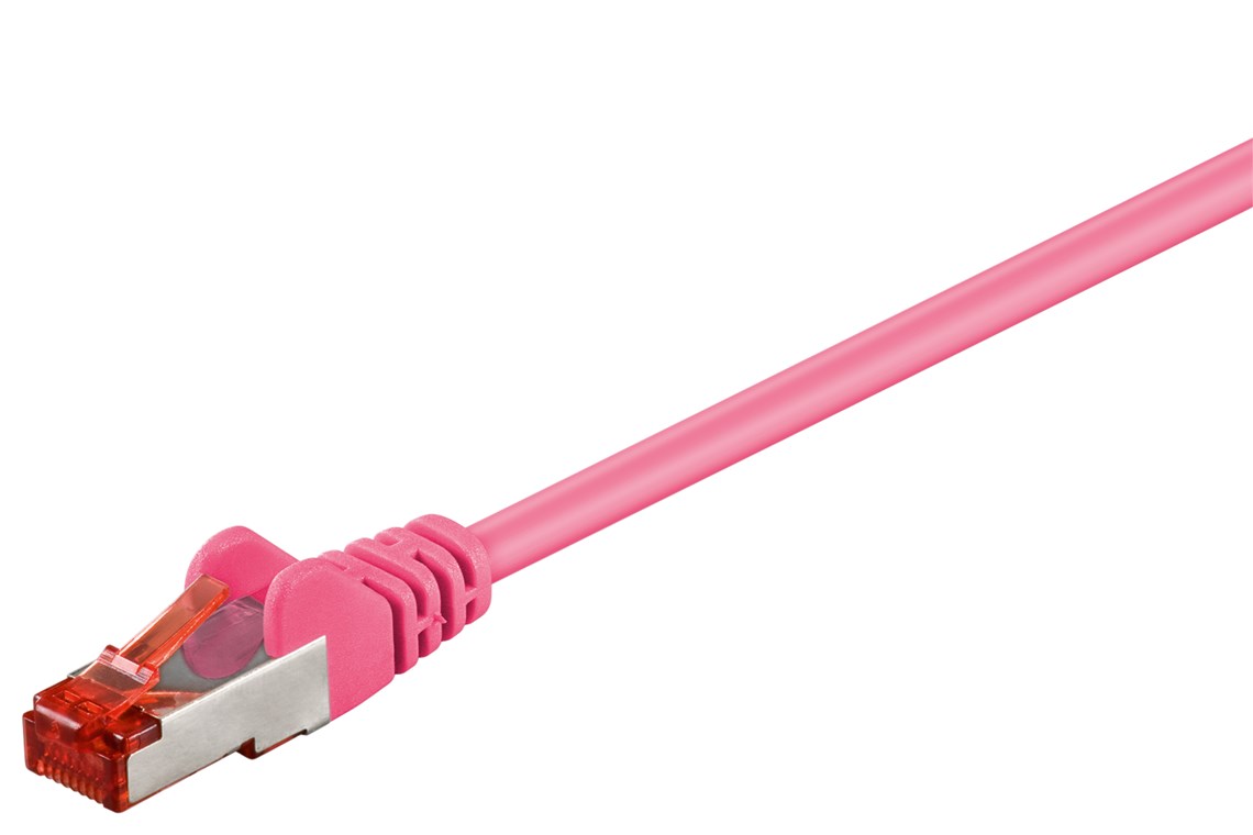 Patchkabel CAT 6, S/FTP (PiMF), magenta, 0,5 m