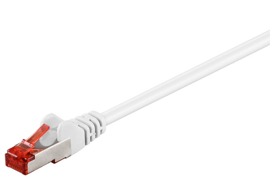 Patchkabel CAT 6, S/FTP (PiMF), vit, 2 m