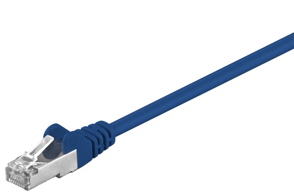 Patchkabel CAT 5e, F/UTP, blå, 0,5 m