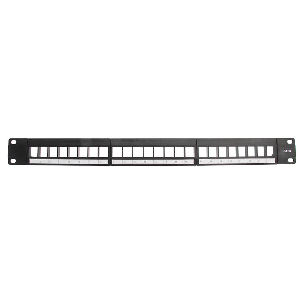 Patch Panel 19" 1U Keystone CAT6 UTP 24 Portar