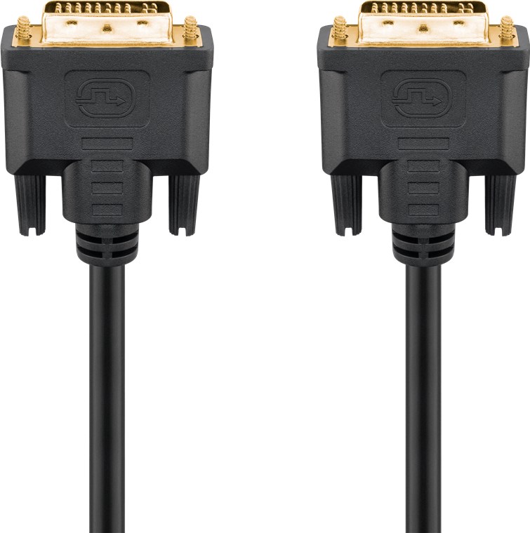 DVI-I Full HD-kabel Dual Link, Guldpläterad
