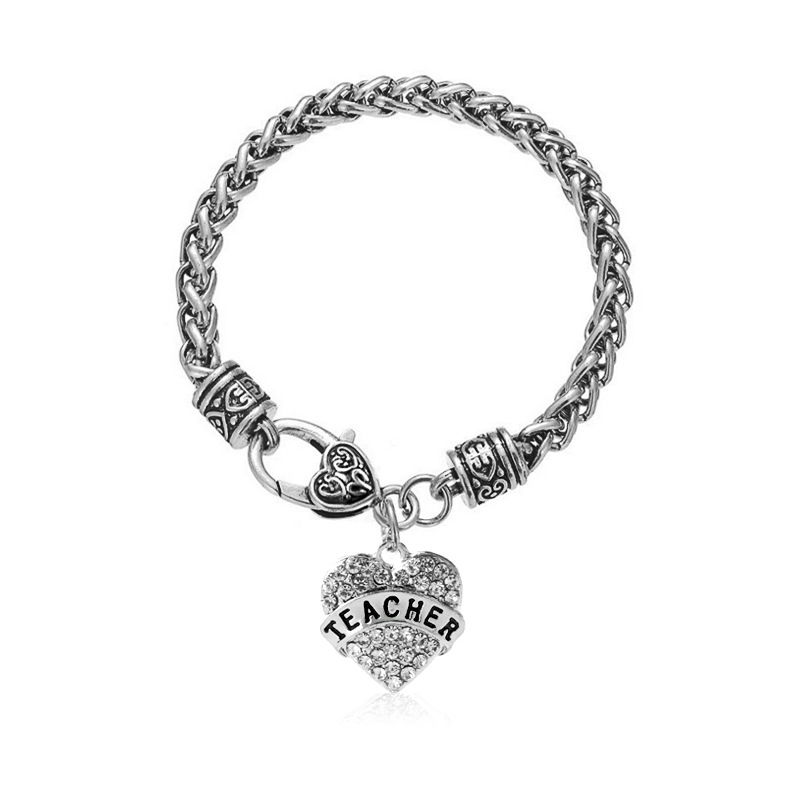 Armband med hänge "Teacher" Zinklegering